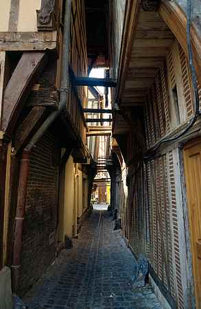 One of Troyes narrow streets