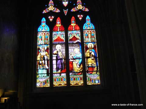 Quimper cathedral window Brittany