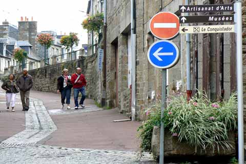 Villedieu les Poeles street Manche Normandy 