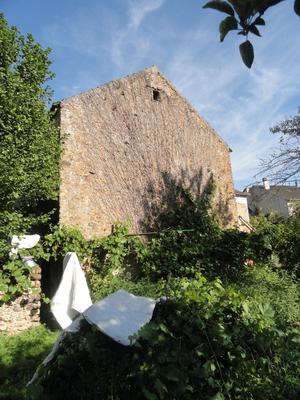 Back view of the barn