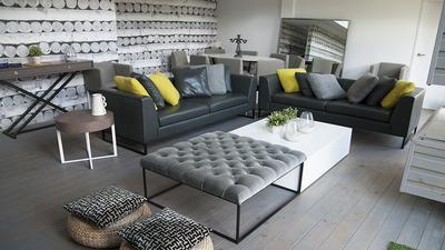 the open-plan living area...