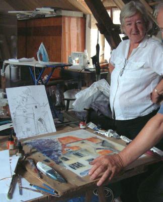 Working in the studio