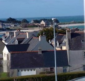 indirect view of a beach from the studio window