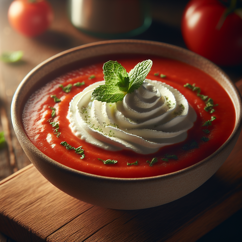Chilled tomato soup picture