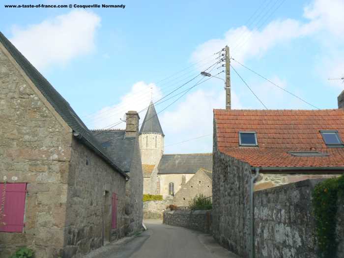 Cosqueville village in Normandy 