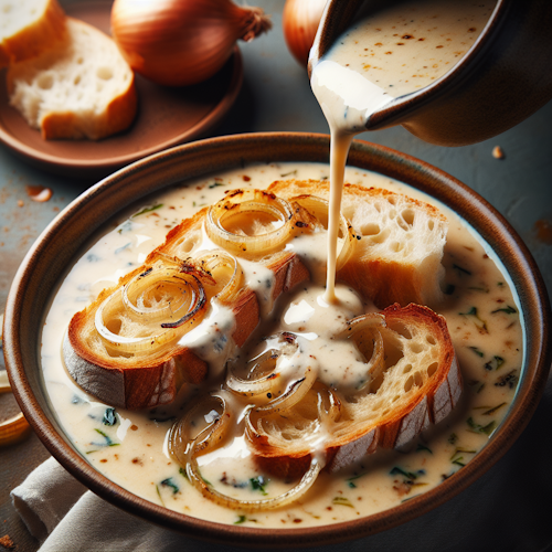  a creamy onion soup