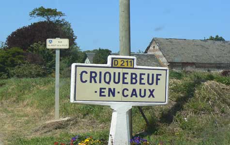 Criquebeuf en caux sign Normandy 