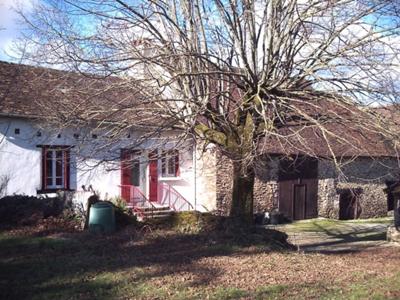 View of the house and barn