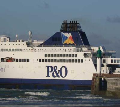 Ferry leaving the port of Calais