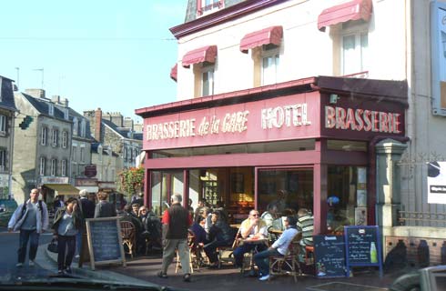 Granville street cafe La Manche Normandy 