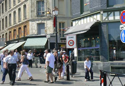 Honfleur street Calvados Normandy