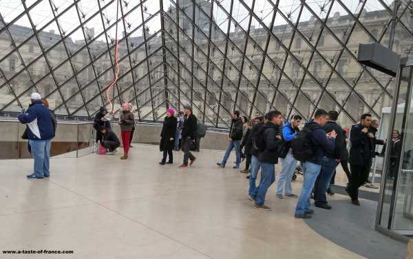 Inside the Louvre pryamid Paris France picture