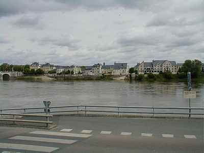 The town of Saumur France Loire region