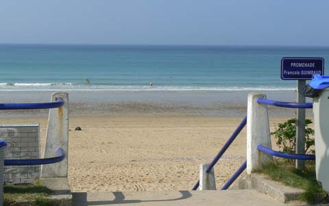 Jullouville beach Manche Normandy 