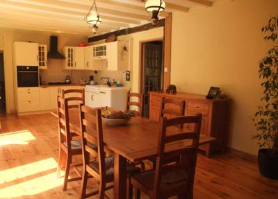 Dining room and kitchen - spacious, light and airy.