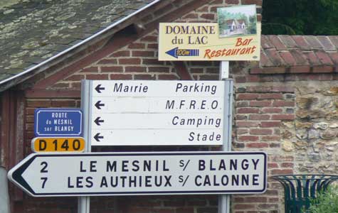 Le Mesnil sur Blangy sign Normandy 