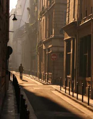 Little street by the Seine