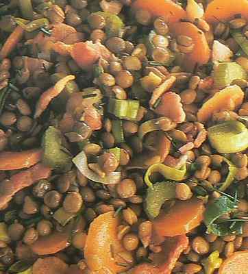 Warm lentil salad picture