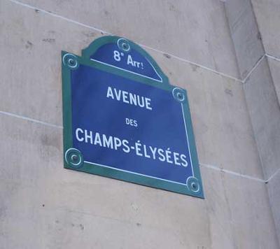Champs Elysees sign