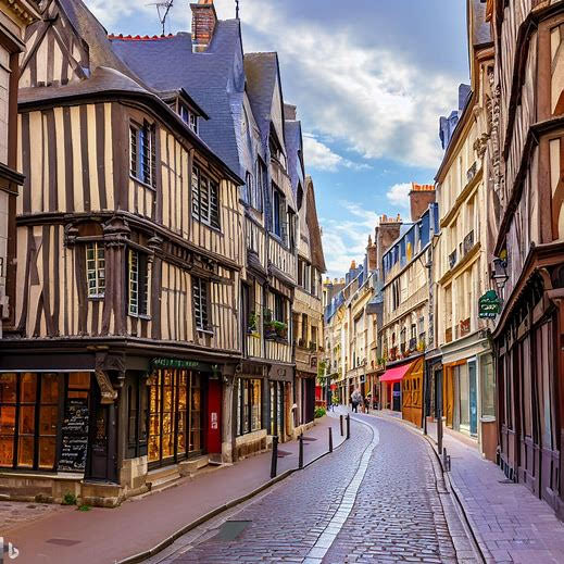 a street in the city of Rouen 