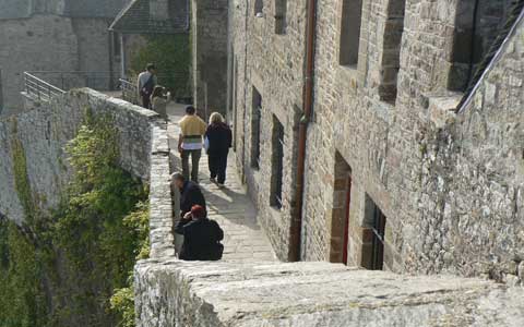 Le Mont Saint Michel steps Manche Normandy 