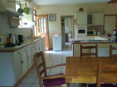 Kitchen and dining area in one of the houses
