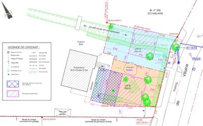 Subdivision plan — Plot A 241 m² and Plot B 234 m². Indicative house layouts, subject to planning permission.
