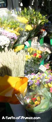 Concarneau market flower stall 