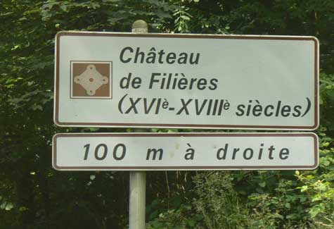Chateau de Filieres sign Normandy 