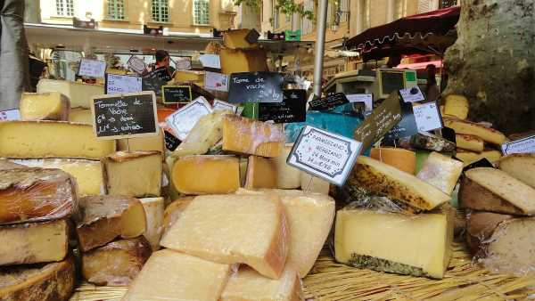 photo of the day in France cheese stall 
