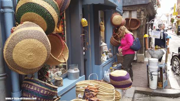 Honfleur shops Normandy 